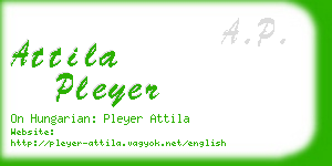 attila pleyer business card